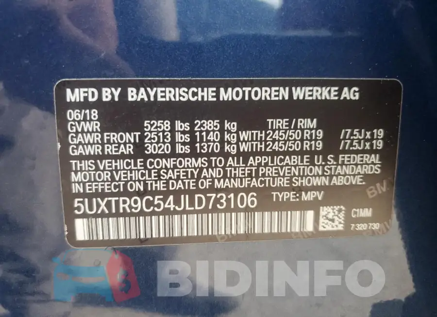 5UXTR9C54JLD73106 Photo# 13