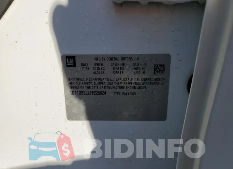 1G11D5SL2FF225824 Photo# 12