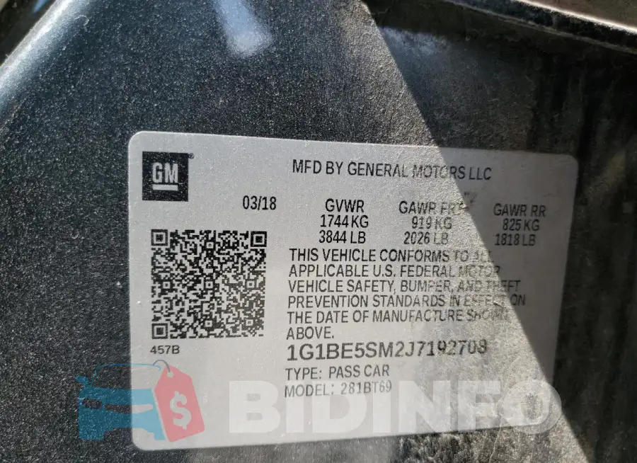 1G1BE5SM2J7192708 Photo# 12