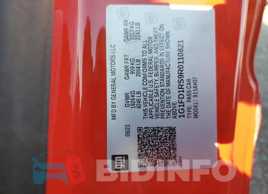 1G1FD1RS9R0110821 Photo# 12