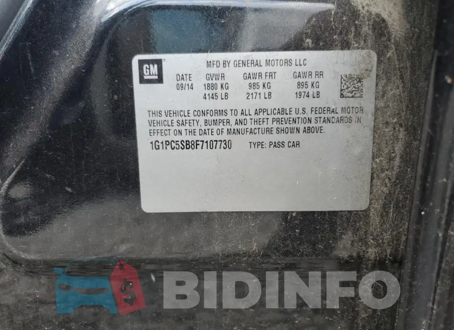 1G1PC5SB8F7107730 Photo# 12