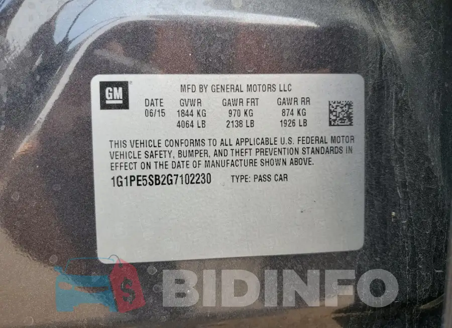 1G1PE5SB2G7102230 Photo# 12