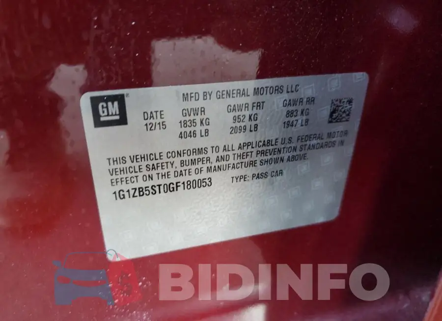 1G1ZB5ST0GF180053 Photo# 12