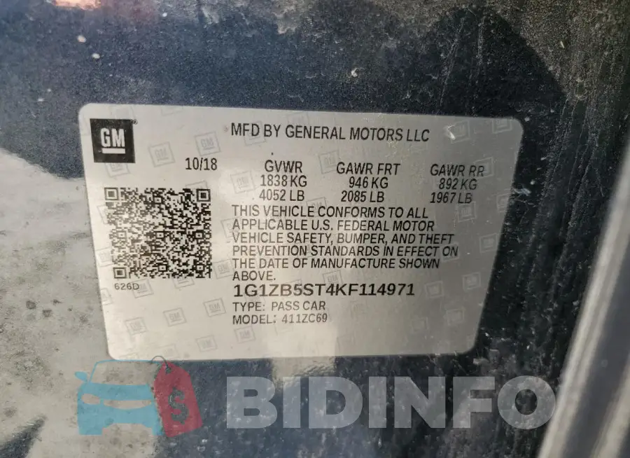1G1ZB5ST4KF114971 Photo# 12