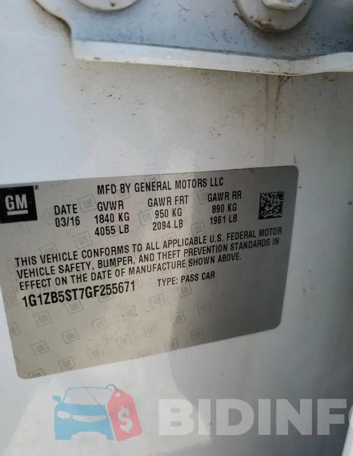 1G1ZB5ST7GF255671 Photo# 12