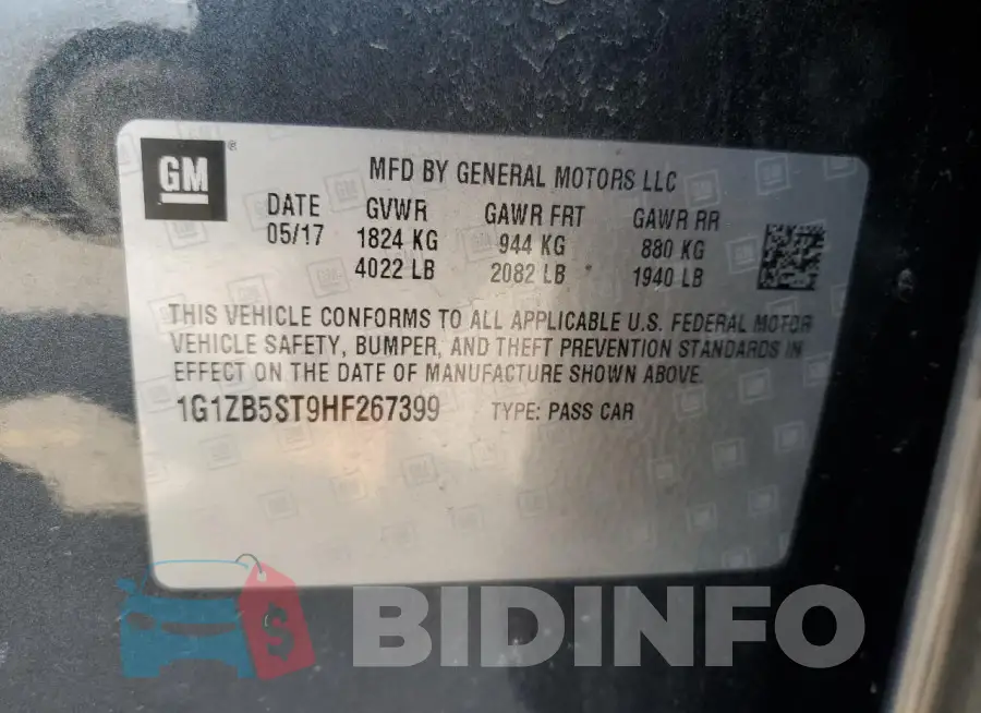 1G1ZB5ST9HF267399 Photo# 12