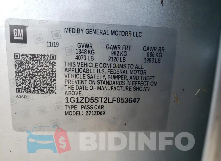 1G1ZD5ST2LF053647 Photo# 12