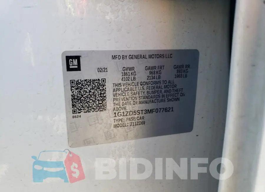 1G1ZD5ST3MF077621 Photo# 13