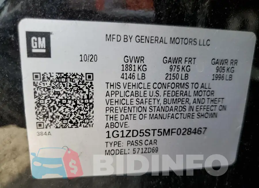 1G1ZD5ST5MF028467 Photo# 12