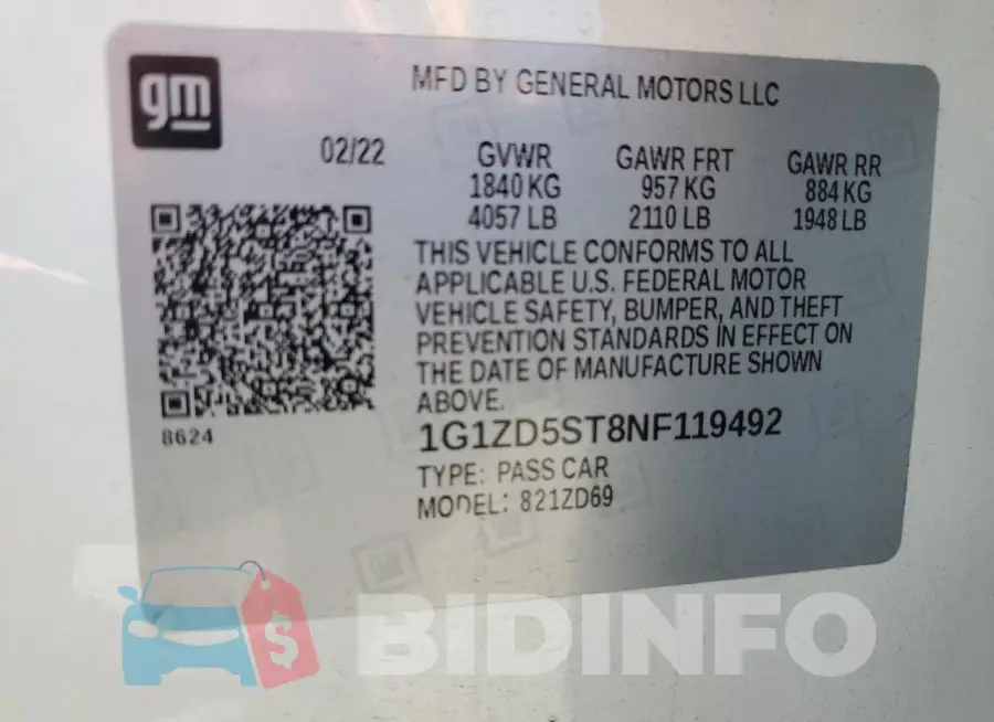 1G1ZD5ST8NF119492 Photo# 12
