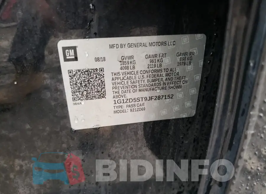 1G1ZD5ST9JF287152 Photo# 12
