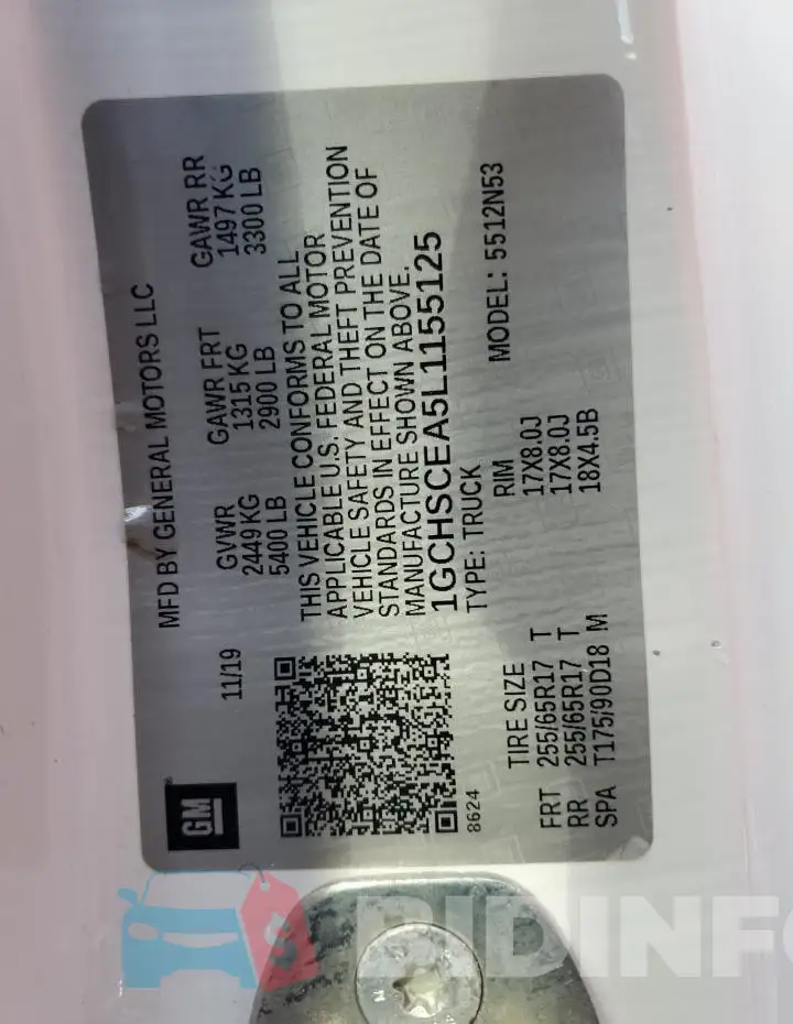 1GCHSCEA5L1155125 Photo# 12