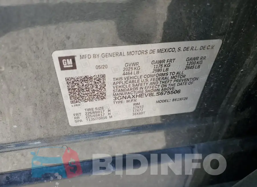 3GNAXHEV8LS675506 Photo# 13