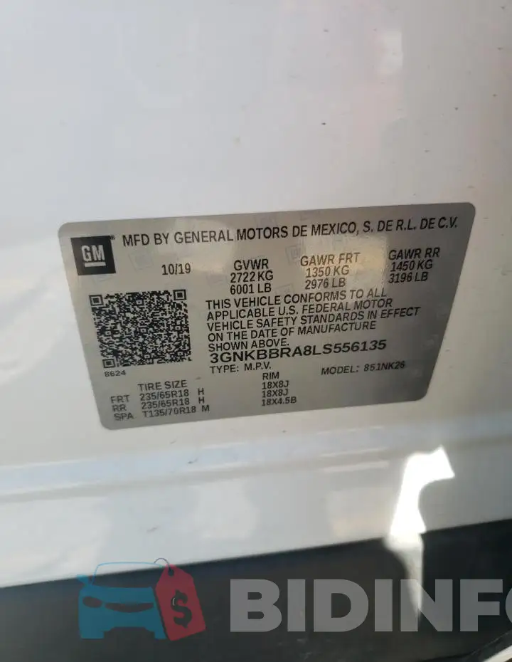 3GNKBBRA8LS556135 Photo# 14