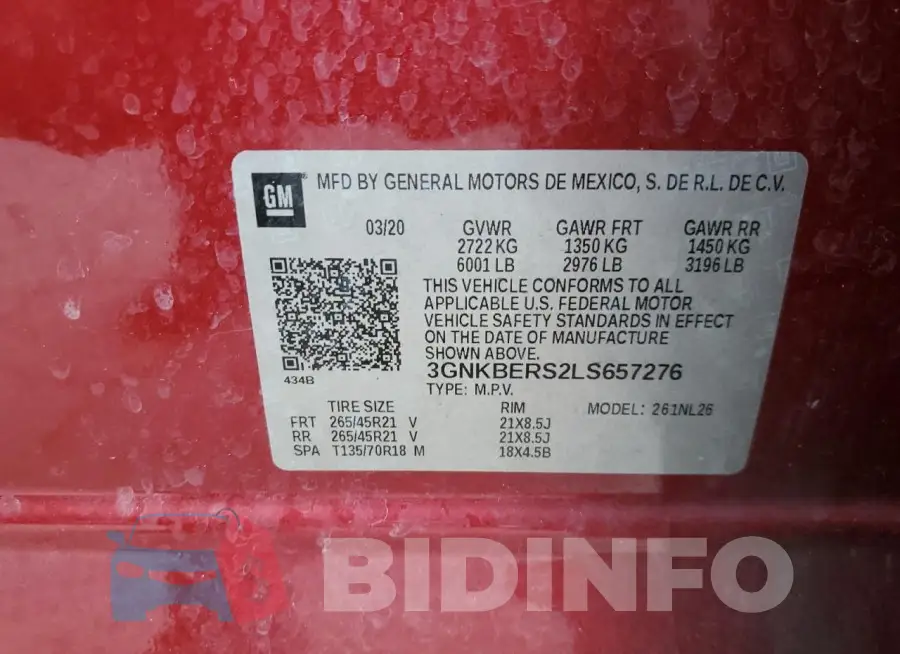 3GNKBERS2LS657276 Photo# 13