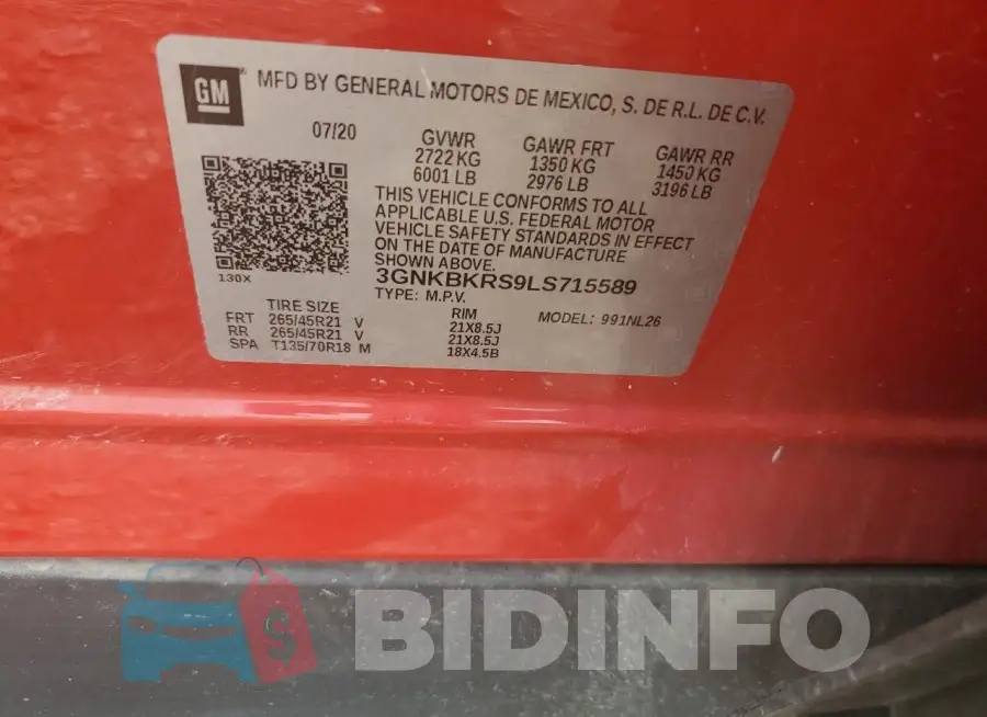 3GNKBKRS9LS715589 Photo# 13