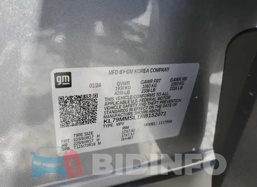 KL79MMSL1RB152071 Photo# 14