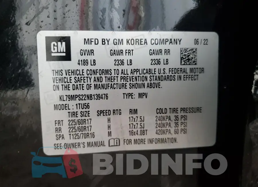 KL79MPS22NB139476 Photo# 13