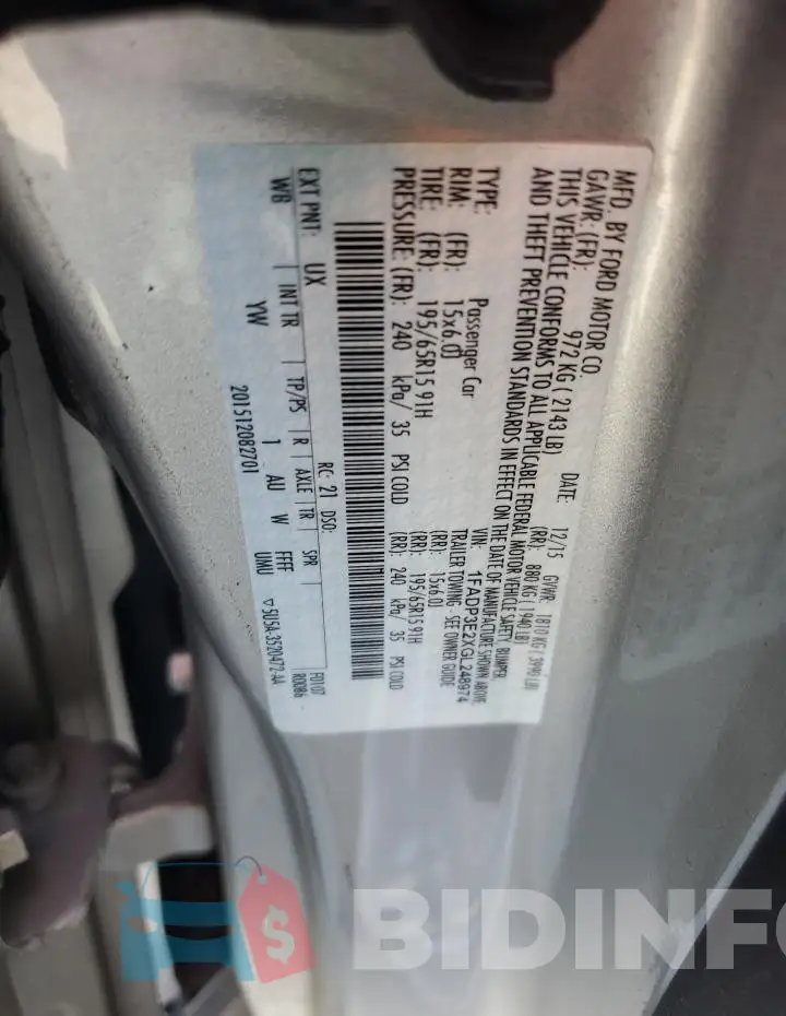 1FADP3E2XGL248974 Photo# 12