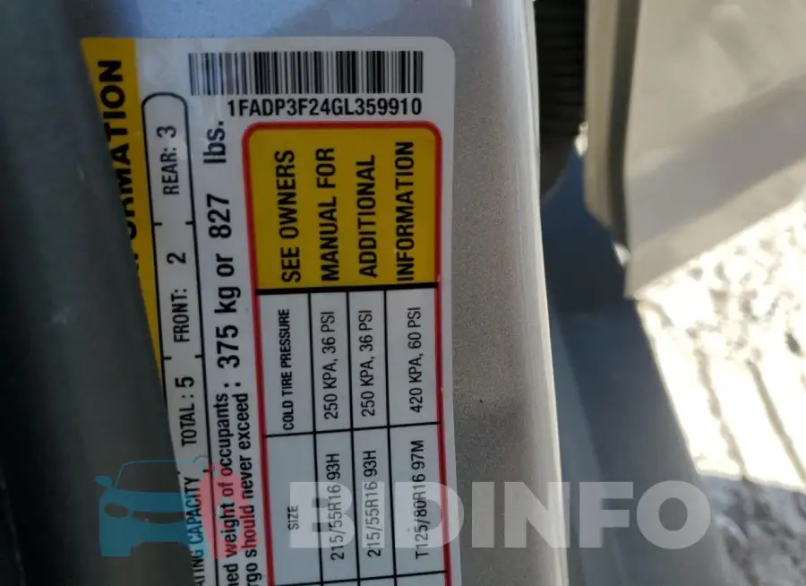 1FADP3F24GL359910 Photo# 12