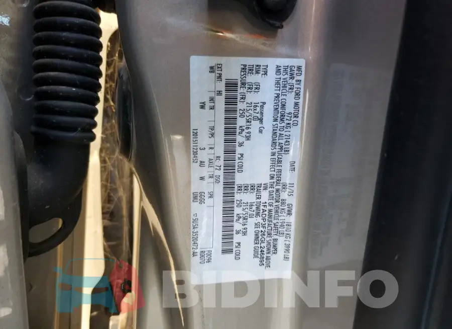 1FADP3F26GL246895 Photo# 10