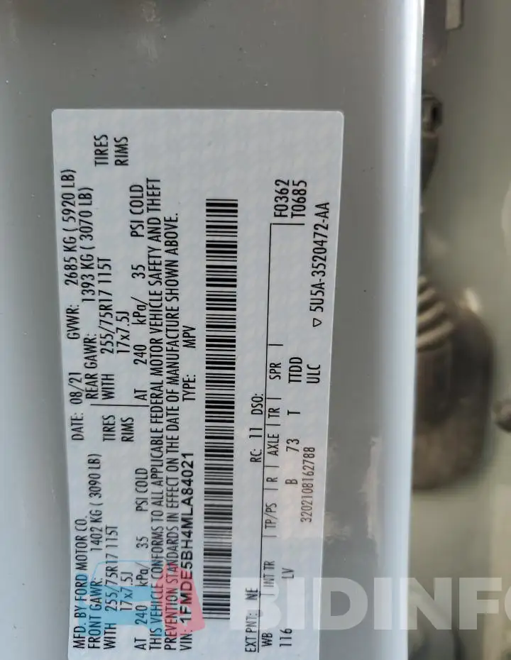 1FMDE5BH4MLA84021 Photo# 13