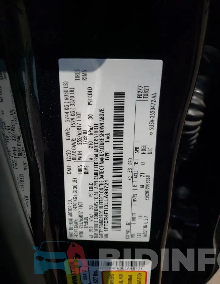 1FTER4FH3LLA98721 Photo# 12