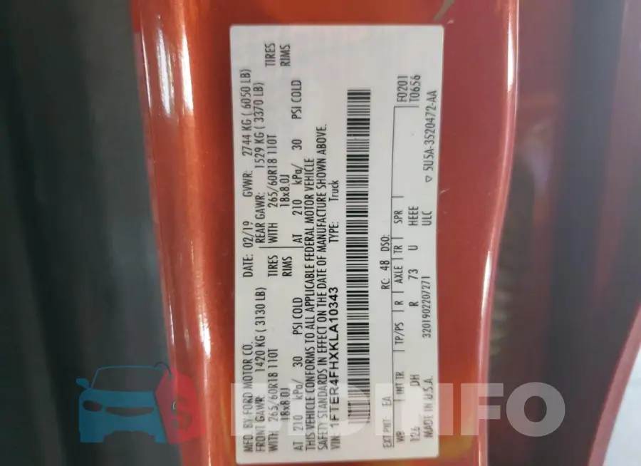 1FTER4FHXKLA10343 Photo# 12
