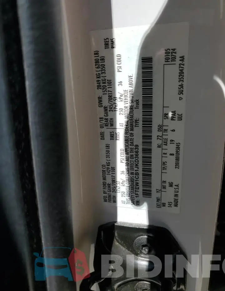 1FTEW1CB1JKD36639 Photo# 12