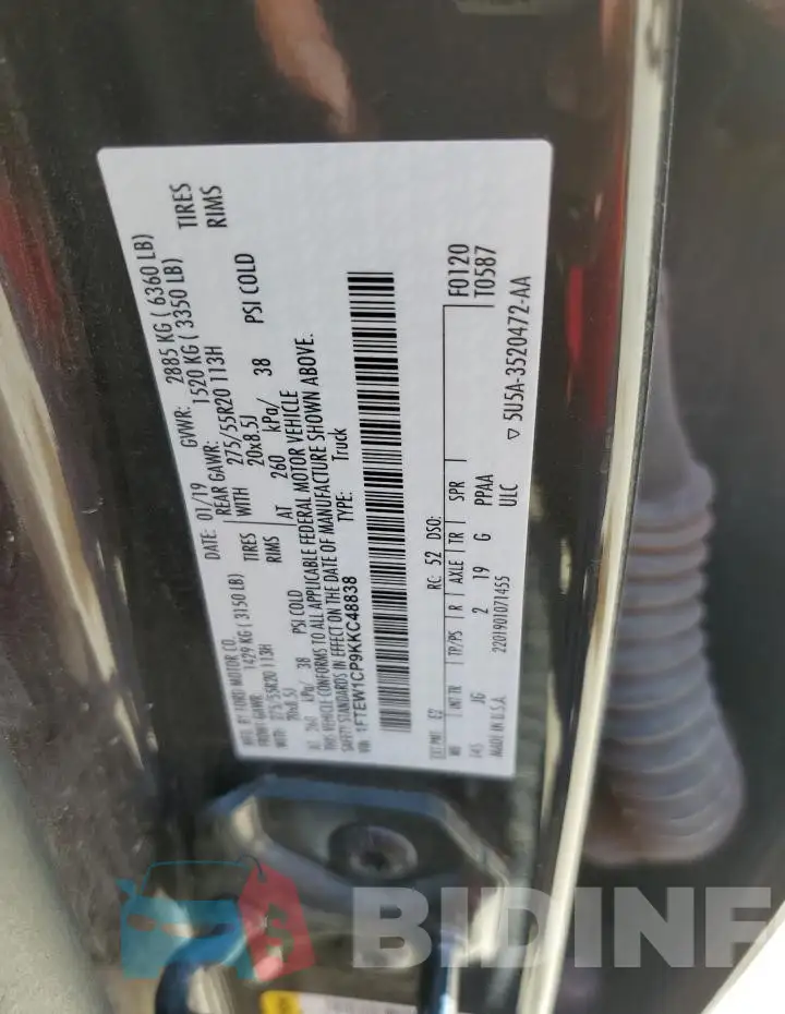 1FTEW1CP9KKC48838 Photo# 12