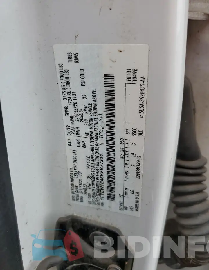 1FTEW1E46KFB77304 Photo# 12