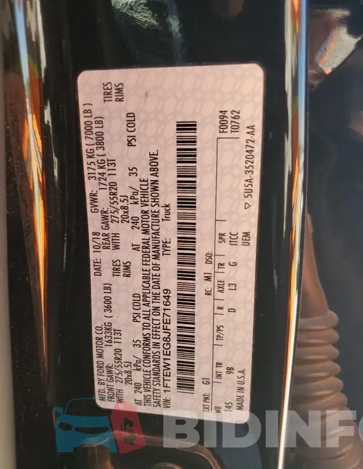 1FTEW1EG8JFE71649 Photo# 12