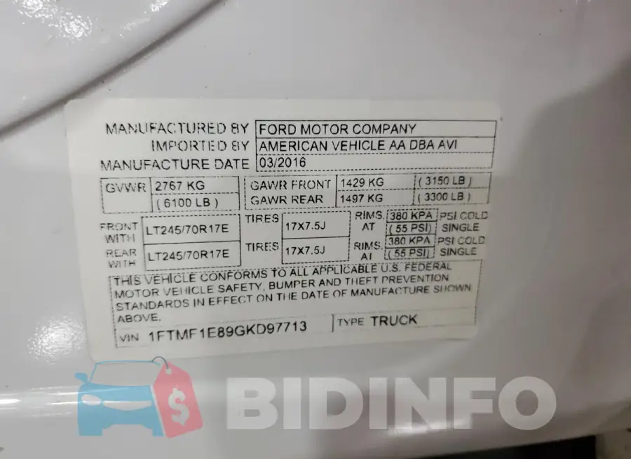 1FTMF1E89GKD97713 Photo# 13