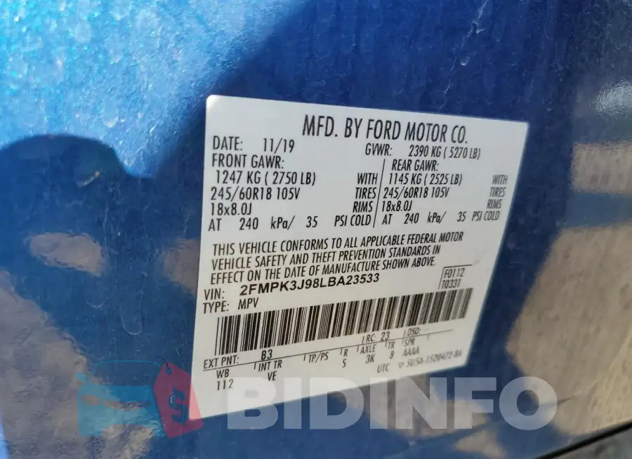 2FMPK3J98LBA23533 Photo# 12