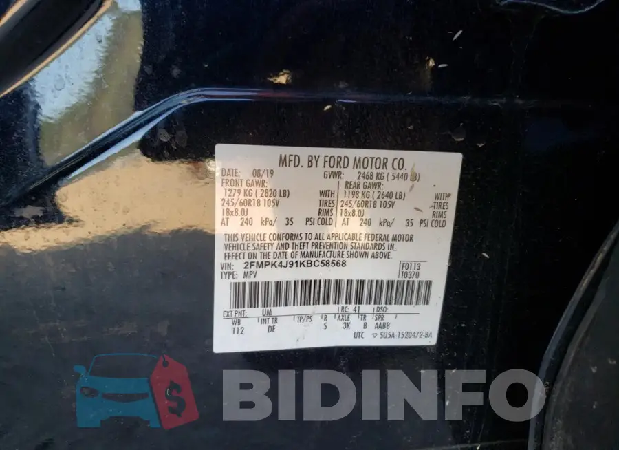 2FMPK4J91KBC58568 Photo# 13