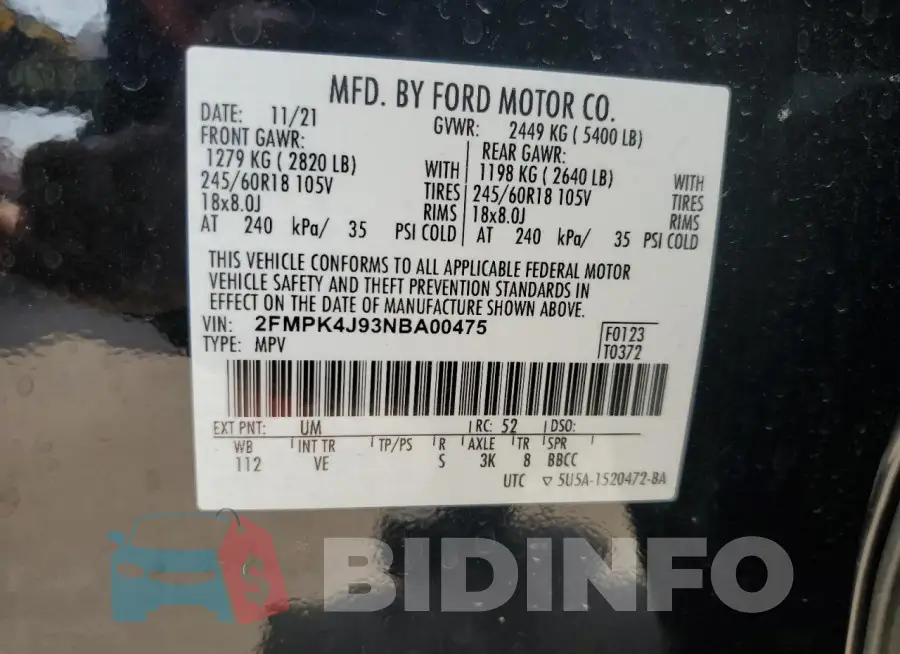 2FMPK4J93NBA00475 Photo# 13