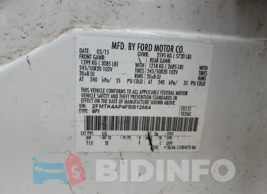 2FMTK4AP4FBB12684 Photo# 14