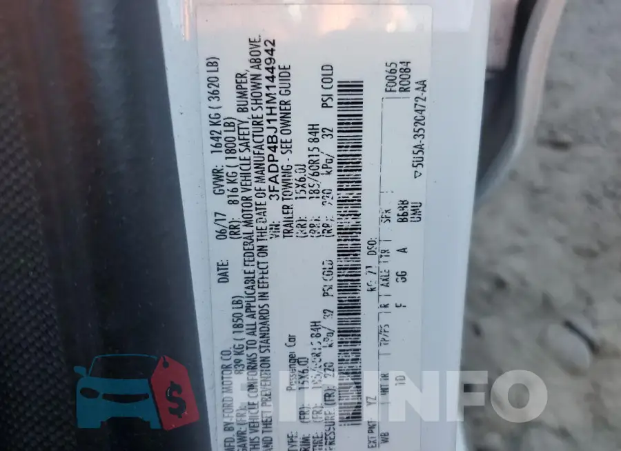 3FADP4BJ1HM144942 Photo# 12