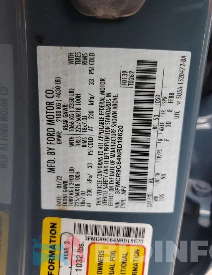 3FMCR9C64NRD18620 Photo# 13