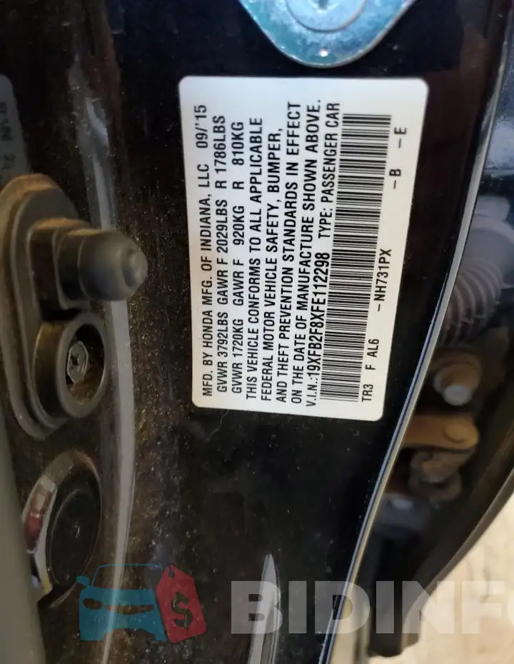 19XFB2F8XFE112298 Photo# 13