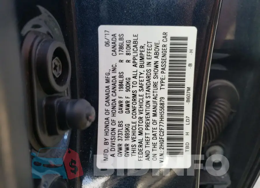 2HGFC2F77HH556879 Photo# 12