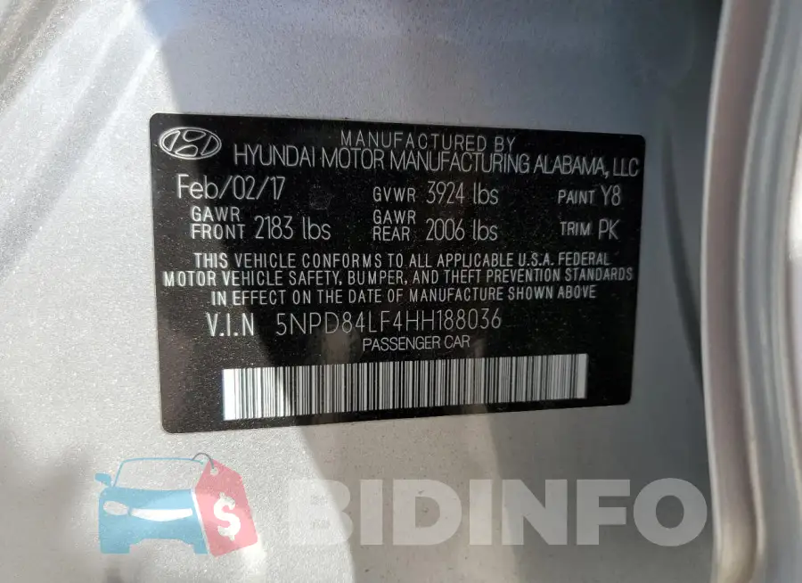 5NPD84LF4HH188036 Photo# 12