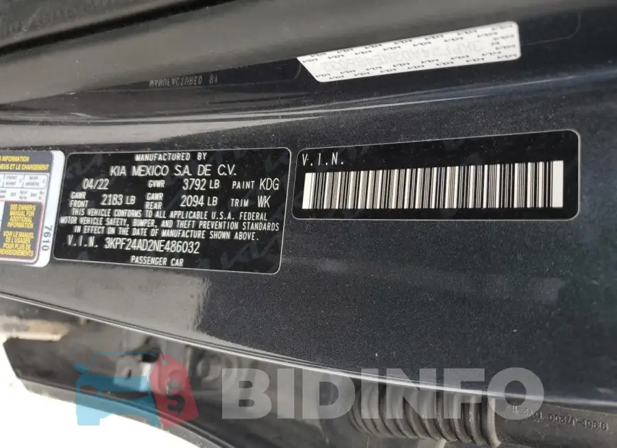 3KPF24AD2NE486032 Photo# 13