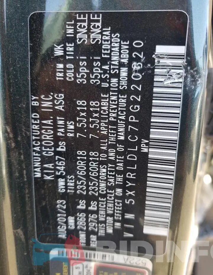 5XYRLDLC7PG220820 Photo# 14