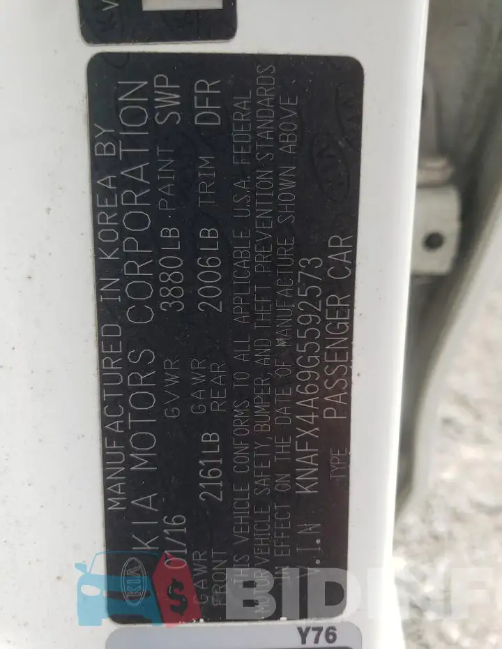 KNAFX4A69G5592573 Photo# 12