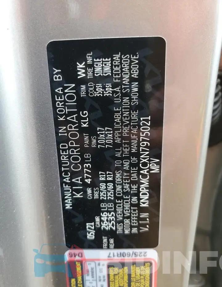 KNDPMCACXN7975021 Photo# 13