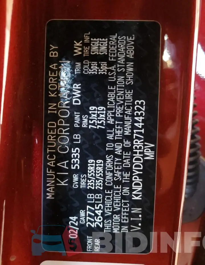 KNDPYDDH3R7144323 Photo# 14