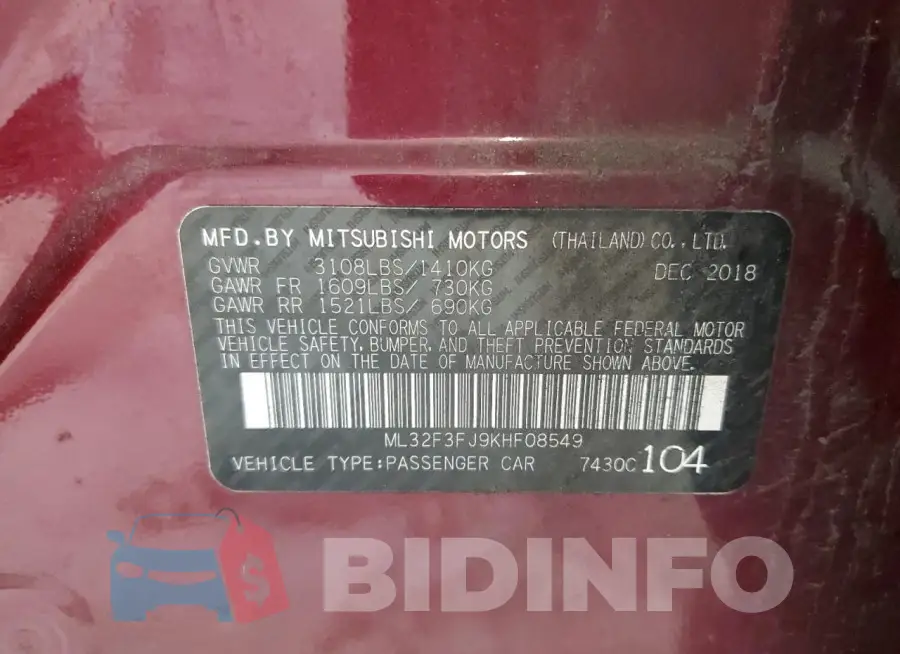 ML32F3FJ9KHF08549 Photo# 12