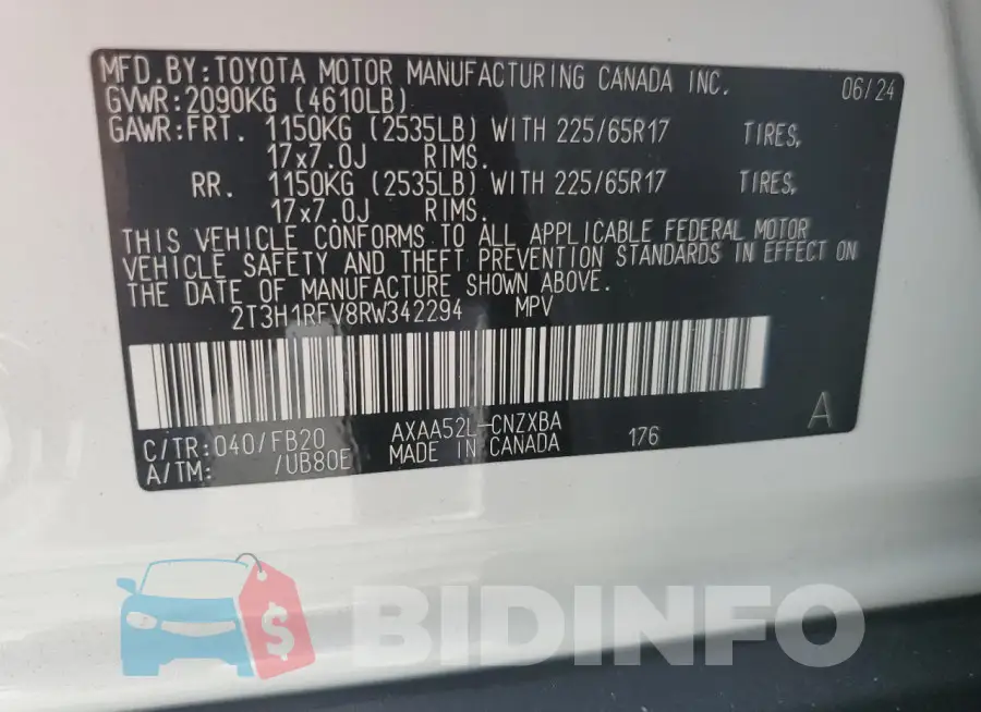 2T3H1RFV8RW342294 Photo# 13