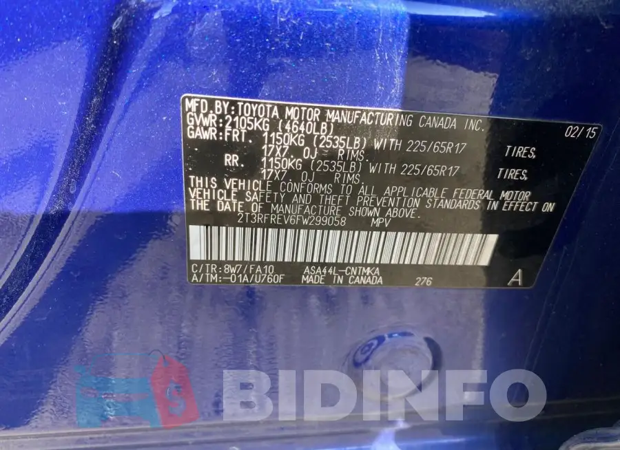 2T3RFREV6FW299058 Photo# 10